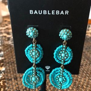 ❤️BaubleBar Triple Beaded Medallion Earrings